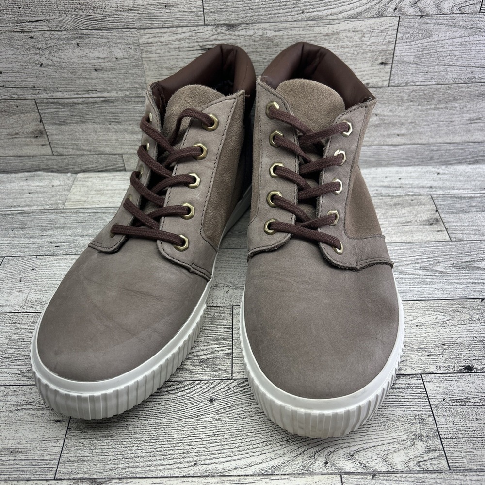 Timberland Skyla Bay Brown Tan White Nubuck Suede Ankle Boots Shoes Women Sz 8.5